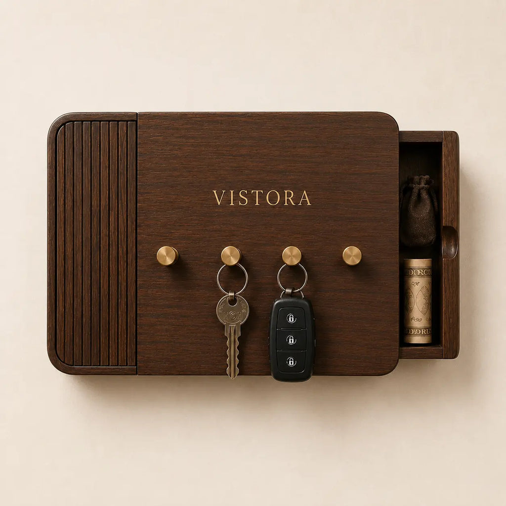 Hidden Compartment Key Holder — Wall Organizer with Secret Storage