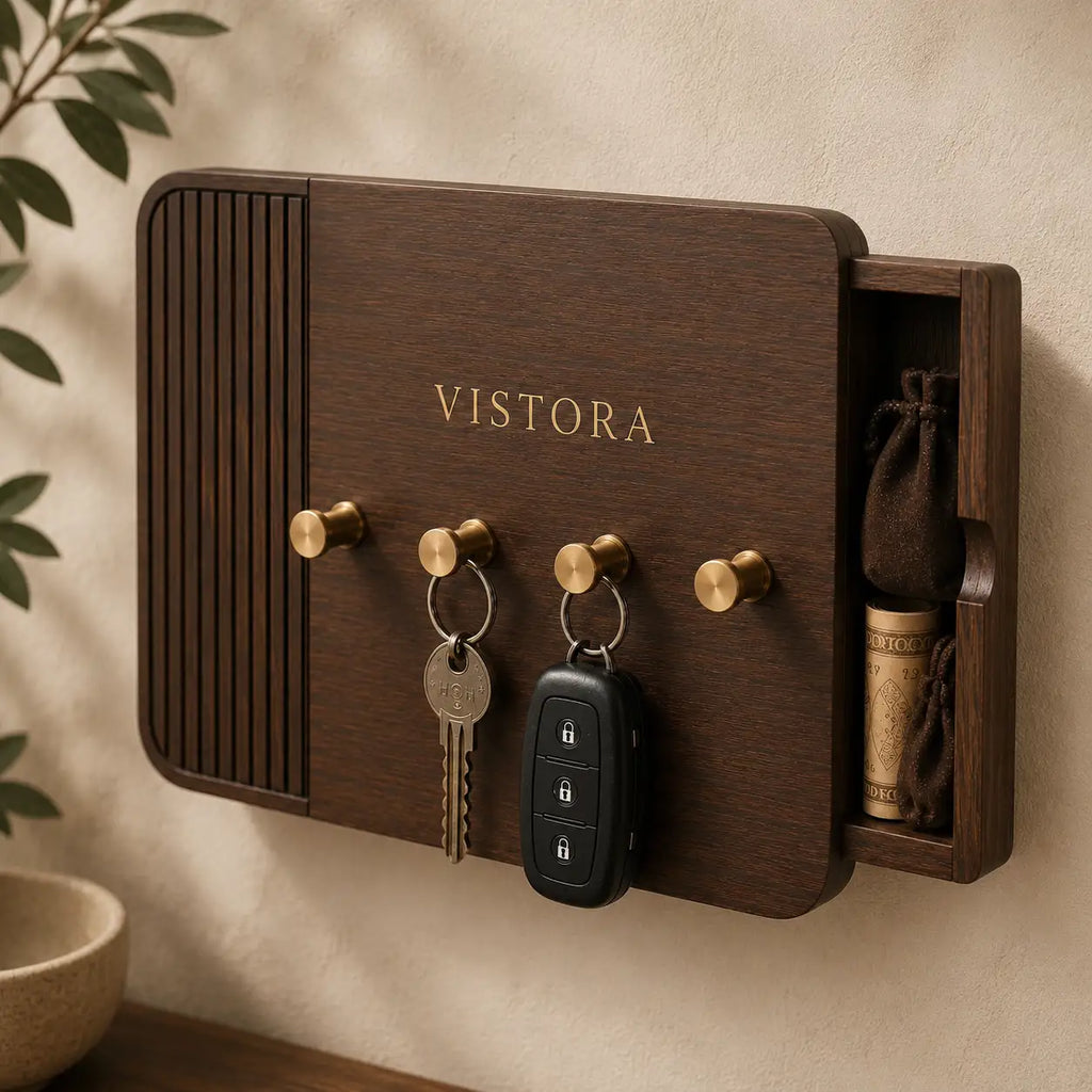 Hidden Compartment Key Holder — Wall Organizer with Secret Storage