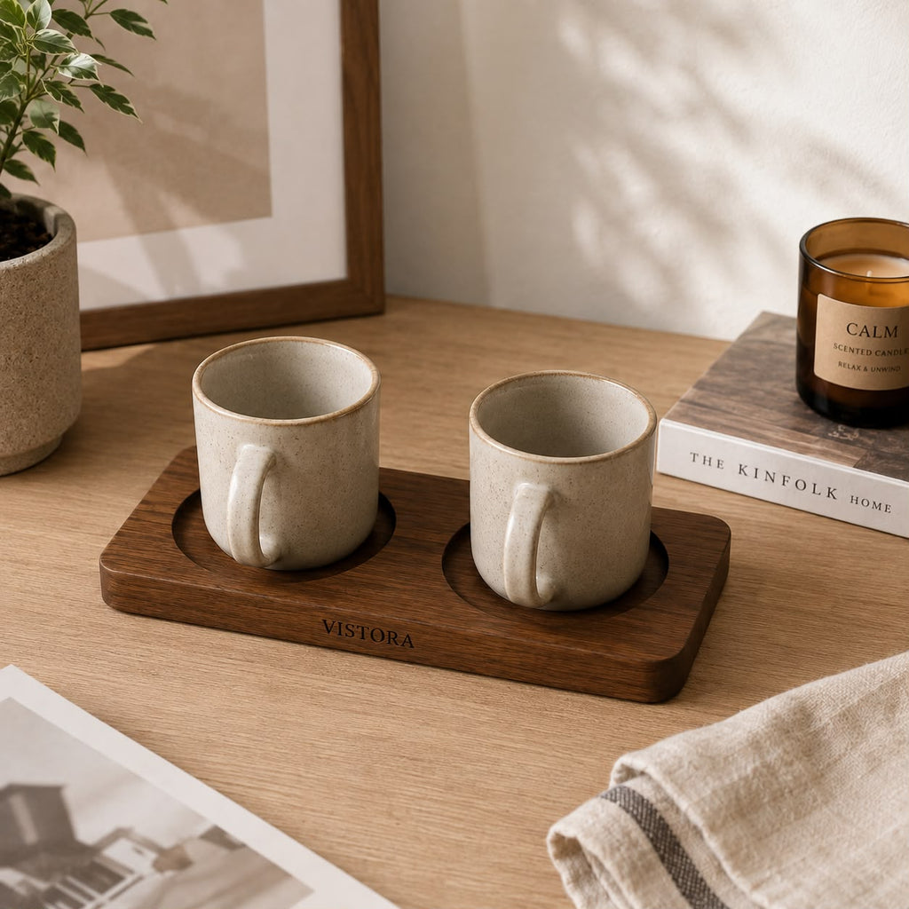 Mug Holder — Minimal Wooden Tray