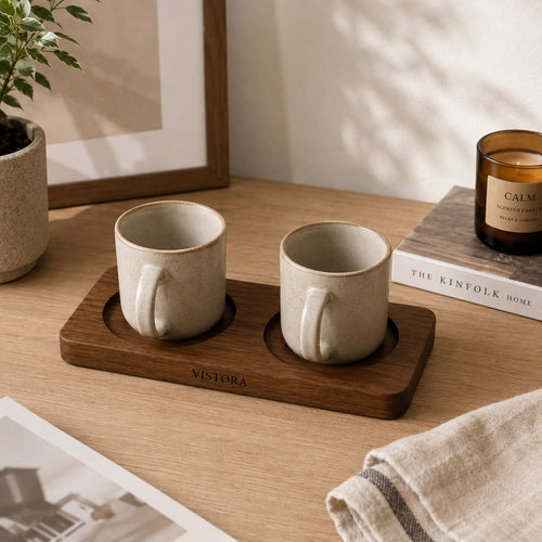Mug Holder — Minimal Wooden Tray