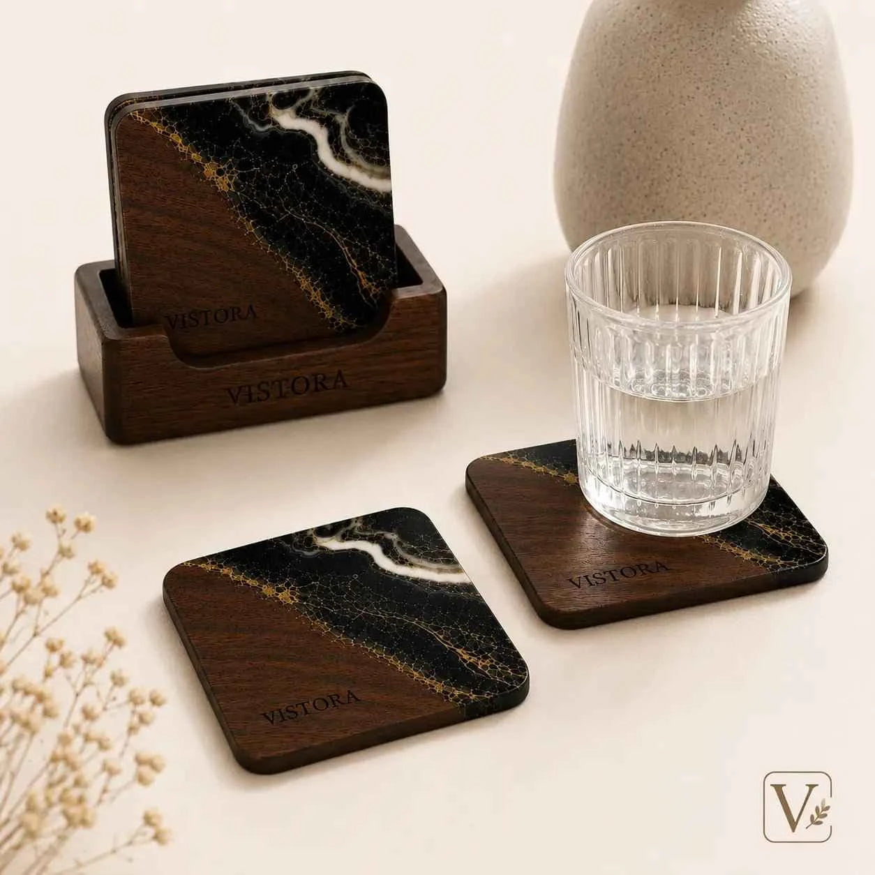 Wood Coaster Set (Set of 4)